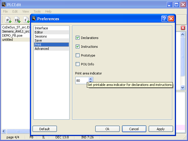 Preferences page print on Win32