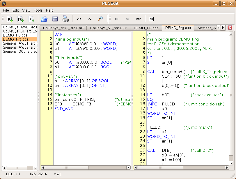 PLCEdit on Linux