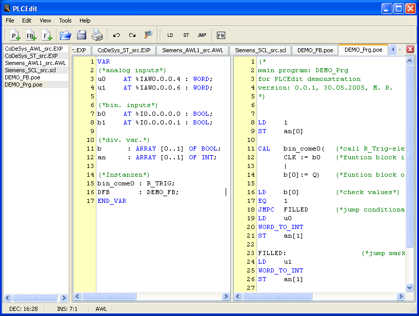 PLCEdit on Windows